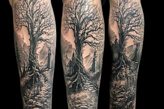 draw a traditional tattoo design by request