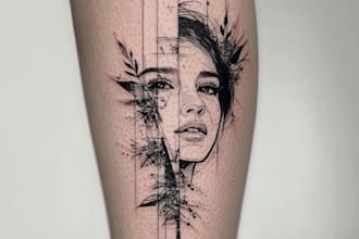 do a custom tattoo design as a tattoo artist