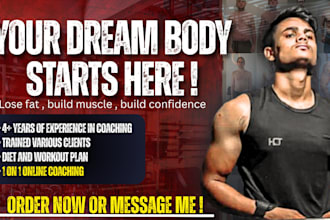 be your online fitness coach for fat loss muscle gain and body transformation