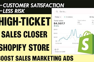 boost high ticket sales closer to shopify dropshipping website marketing ads