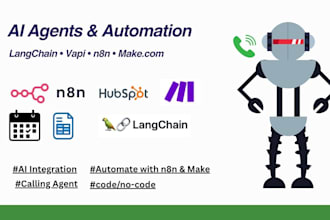 build ai agents and automation using langchain, crewai, make, and n8n
