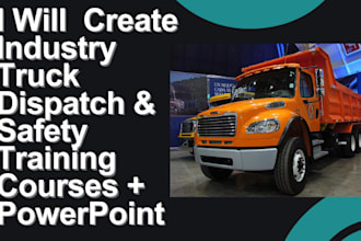 create industry course, truck and dispatch training course, safety course PPT