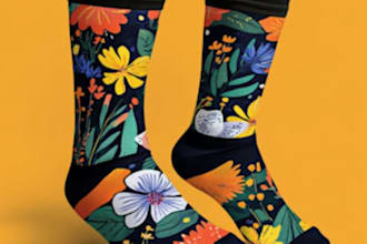 draw beautiful socks design