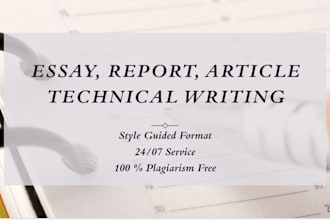 write product manuals, technical articles and reports
