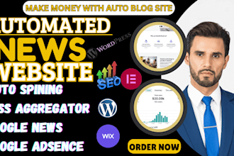build automated wordpress news website autoblog with ai and RSS feed