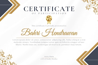 create professional diploma, custom certificate designs
