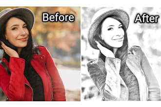do pencil sketch drawing in just a few hours