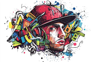 do custom hand drawn graffiti logo and illustration designs