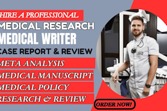 do manuscript research article writing and statistics for medical topics