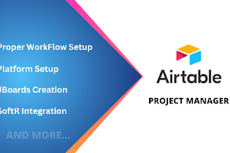 setup airtable, clickup, notion, trello, asana, monday CRM, and softr systems