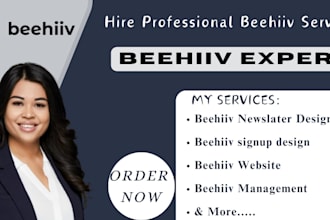 create beehiv newsletter, beehiv landing pagedesign, beehiv ai email