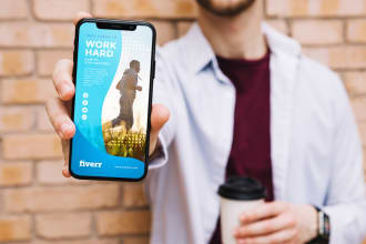 mockup your mobile app on newest iphone and give you photorealistic images