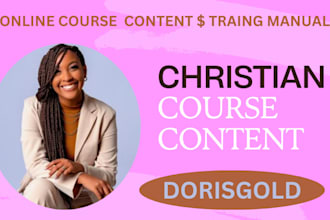 create christian course content, online course content, prayer,training manual