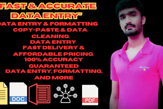 provide professional microsoft word data entry services