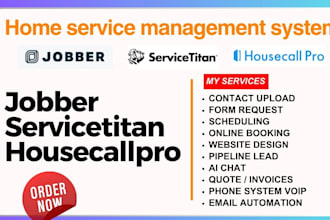 setup jobber housecallpro servicetitan online scheduling quote invoices voip a2p
