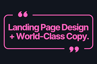 create your landing page and write copy that sells