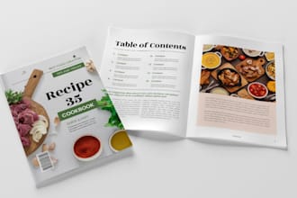 write cookbook recipe book design and format professionally less than 24hrs