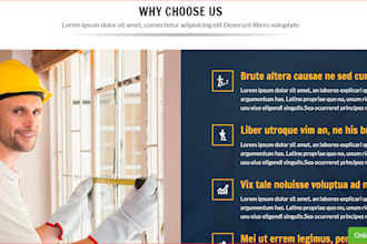 design plumbing, cleaning, construction, contractor website