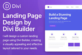 design your landing page by divi builder