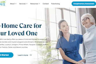 create home care website, assisted living website, medical care website