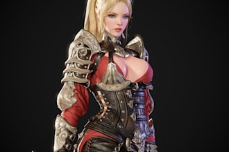 create custom 3d stylized model, realistic 3d fantasy characters for games