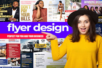 create a flyer, poster, postcard, door hanger, banner design urgently