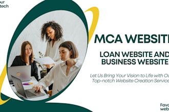 create mca website, mca landing page, business loan website