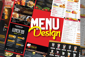 do modern digital menu restaurant menu design, board food menu