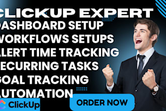 automate clickup workflows recurring tasks goal tracking and alert time tracking