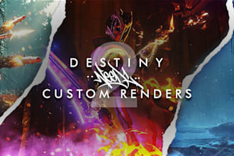 do a 3d custom complex render of your destiny 2 guardian