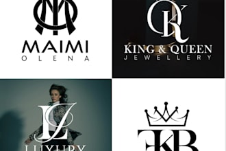 do luxury fashion clothing brand monogram logo design