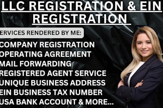 register USA llc registration ein number wyoming  bank account non US resident