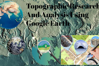 topographic research map, and analysis using google earth