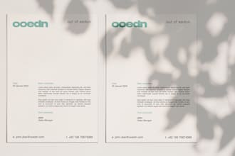 create a stylish letterhead and business card for your brand