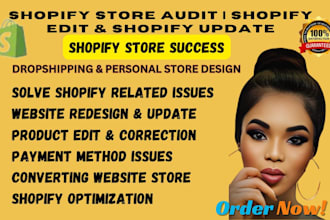 shopify store audit ecommerce update and upgrade shopify store redesign website