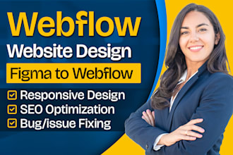 design, redesign, update or fix webflow website, convert figma to webflow