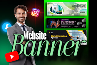 creative and modern website banner design