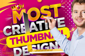 design catchy thumbnail for youtube in 2hr