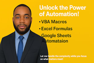 do vba macros, excel formulas, and google sheets automation