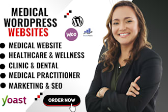 develop healthcare daycare dental  wordpress website development landing page