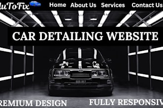design car detailing website car rental website car wash website auto repair