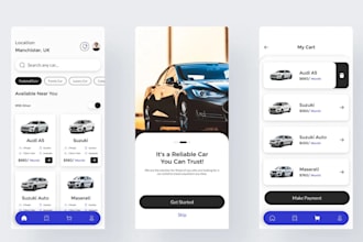 build a car rental app, a car parking app like turo app