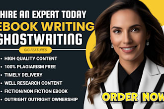 ghostwrite nonfiction book, ebook ghostwriter book writer self help ebook writer