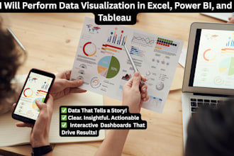 do data visualization in excel, power bi, and tableau