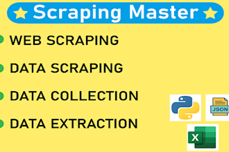 deliver custom web data crawler for json, CSV output