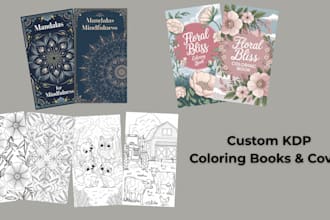 create amazon KDP coloring books and covers professionally