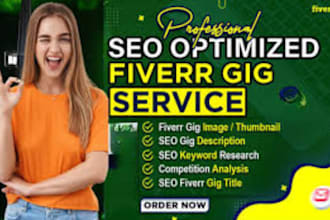 boost sales, pro, fiverr gig image, thumbnail profile and seo optimization