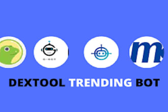 provide real dextool bot, volume bot, cmc, poocoin bot, trending bot