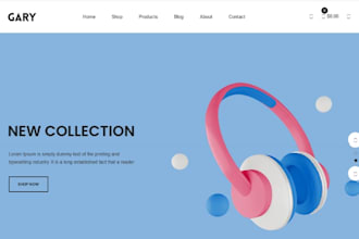 design headphone shopify store headset, earphone, electronics, gadgets website