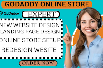 design and redesign godaddy online store godaddy airo godaddy landing page
